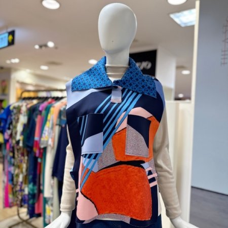 컨템 카라 단추 베스트