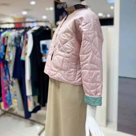 리버서블 노카라 패딩 점퍼