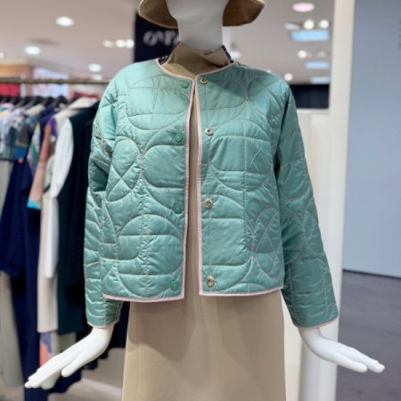 리버서블 노카라 패딩 점퍼