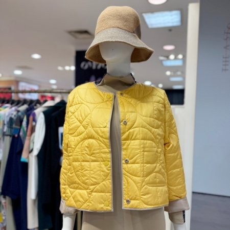 리버서블 노카라 패딩 점퍼