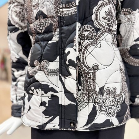 리버서블클래식 후드 패딩 하프 코트