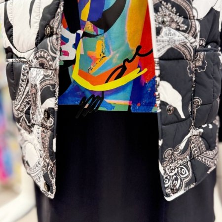 리버서블 로고 패딩 숏 베스트