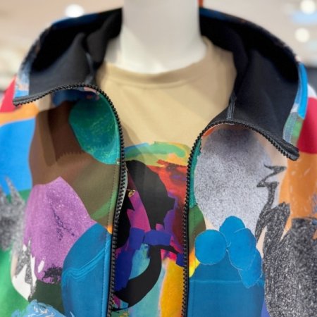 프린팅 기모 후드 집업 점퍼