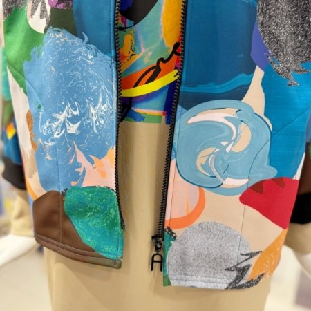 프린팅 기모 후드 집업 점퍼