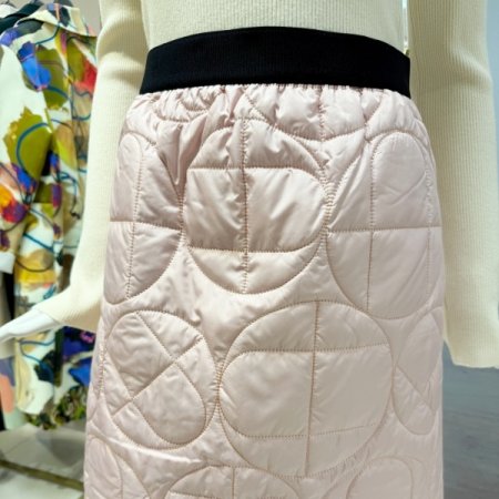 A로고 패딩 스커트