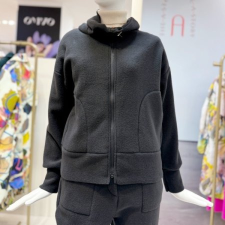 플리스 후드 점퍼