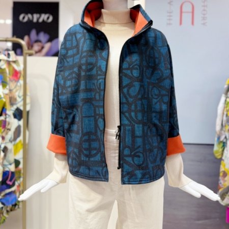 데님 로고 본딩 크롭 점퍼