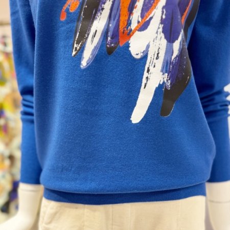 원포인트 브이넥 니트