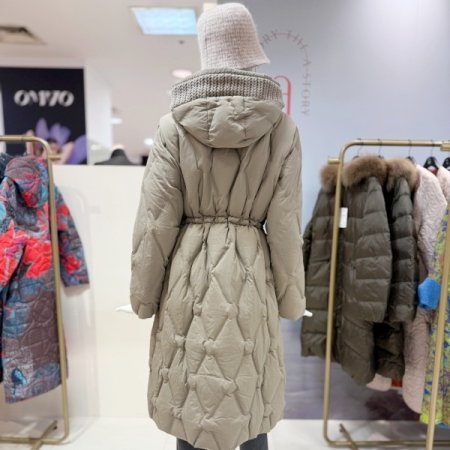 퀼팅 후드 벨티드 패딩점퍼