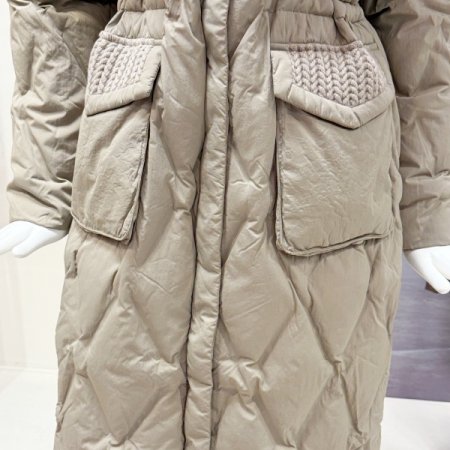 퀼팅 후드 벨티드 패딩점퍼