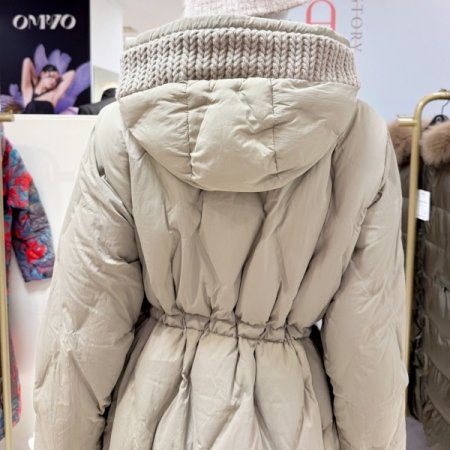 퀼팅 후드 벨티드 패딩점퍼