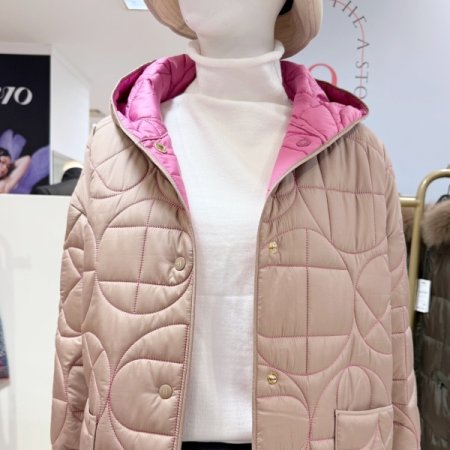 후드 리버서블 패딩코트