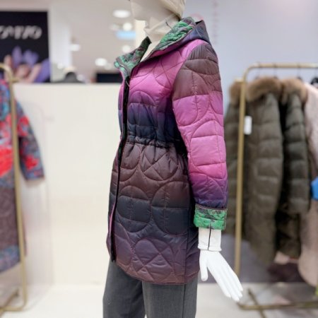 그라데이션 하프 패딩코트