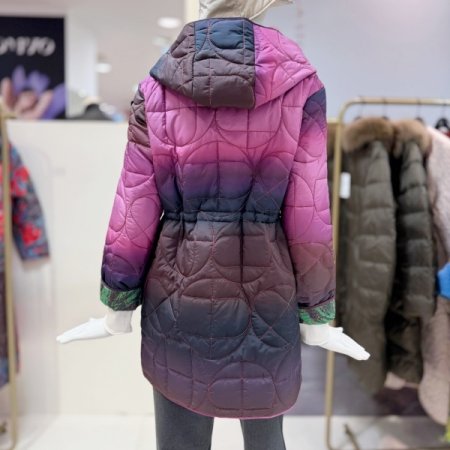 그라데이션 하프 패딩코트