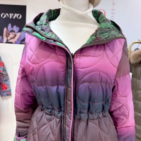 그라데이션 하프 패딩코트