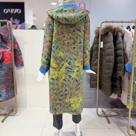 애니멀 코팅 롱 코트