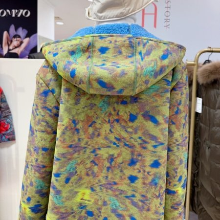 애니멀 코팅 롱 코트