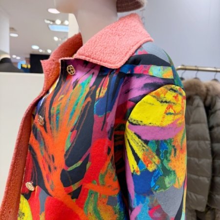 플라워 드로잉 숏 자켓