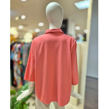 포켓 카라 반오픈넥 셔츠