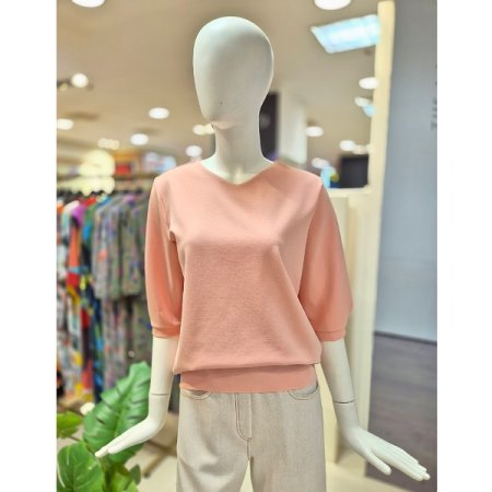 소매 퍼프 브이 블라우스