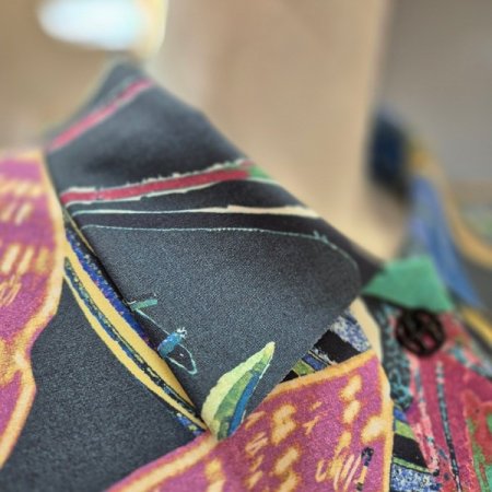 반오픈넥 야자수 원피스