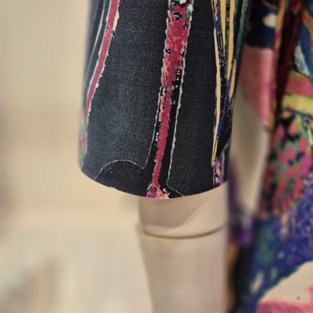 반오픈넥 야자수 원피스