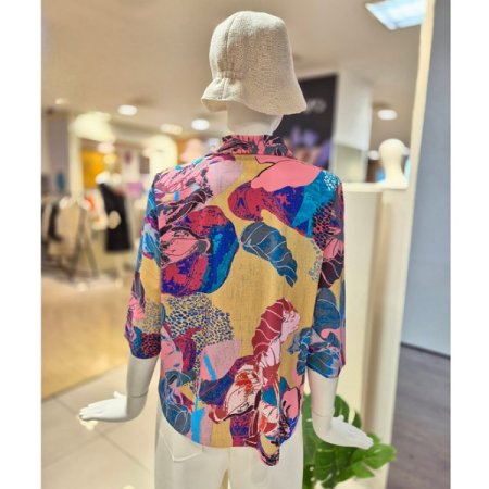 플라워 카라 셔츠