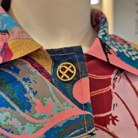 플라워 카라 셔츠