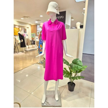 옆포켓 솔리드 카라 원피스