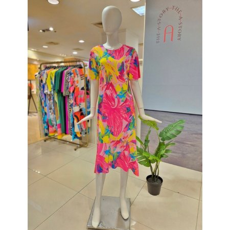 썸머플라워 트임 A라인 원피스