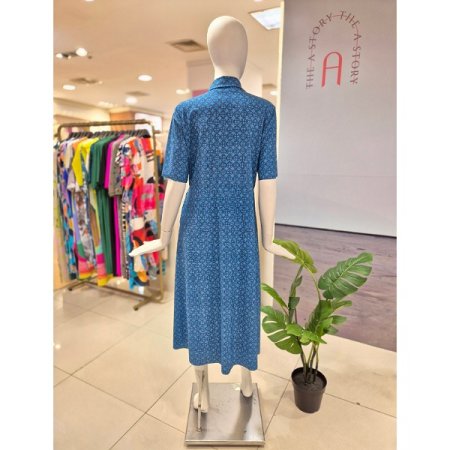 A로고 반소매 셔츠형 원피스