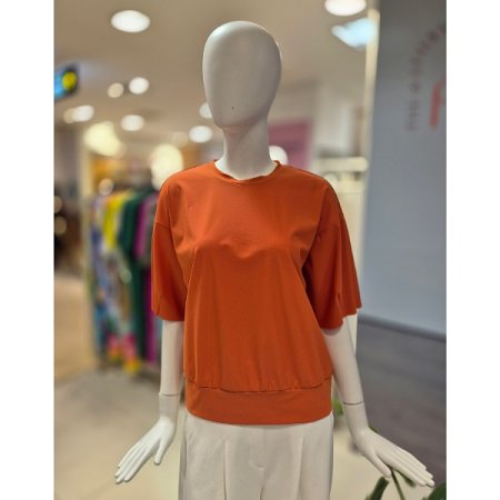 벌룬소매 라운드 티셔츠