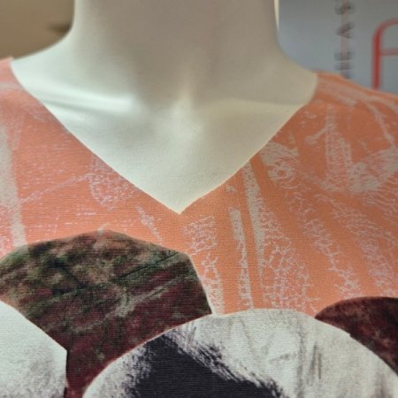 기하학 브이 롱 원피스