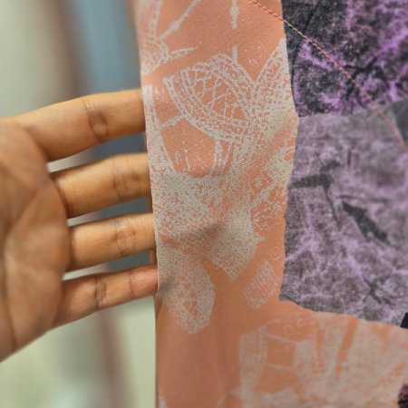 기하학 브이 롱 원피스