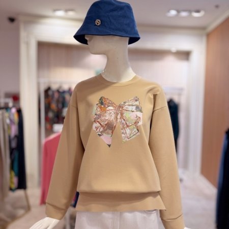 엘텍스 리본 원포인트 탑