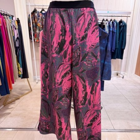 패턴 프린팅 와이드 팬츠