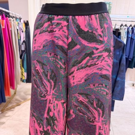 패턴 프린팅 와이드 팬츠