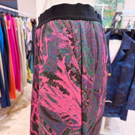 패턴 프린팅 와이드 팬츠