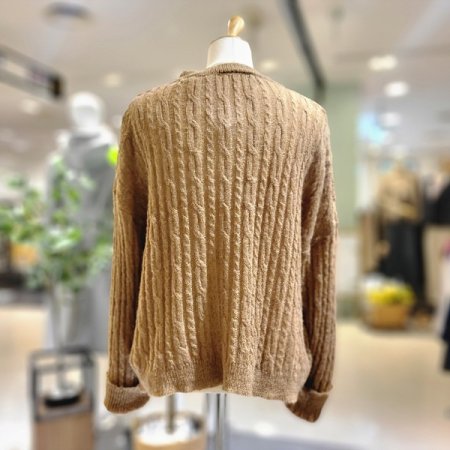 시스루꽈배기니트긴팔티