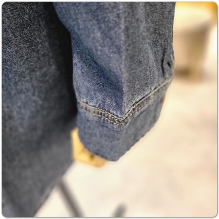 투톤데님블라우스