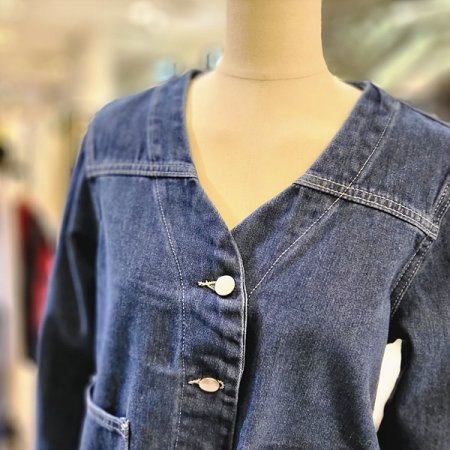 브이넥세미크롭청자켓