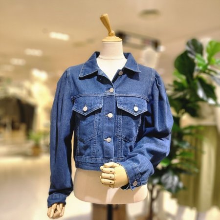 어깨셔링세미크롭청자켓