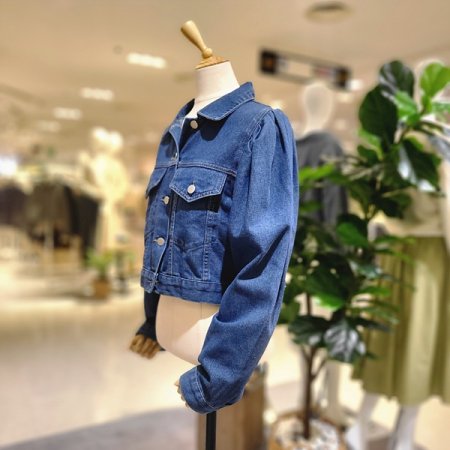 어깨셔링세미크롭청자켓