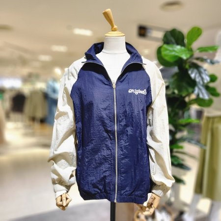 하이넥배색바람막이점퍼