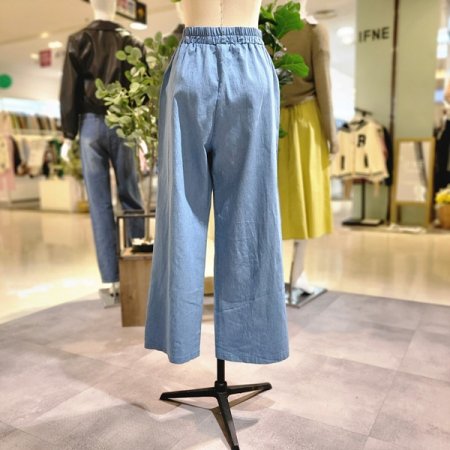 밴딩면와이드팬츠