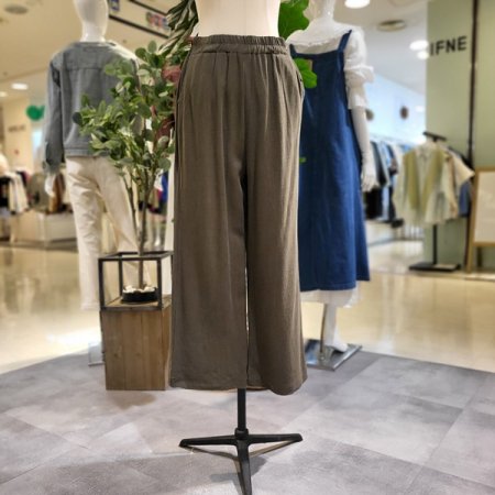 밴딩린넨와이드팬츠