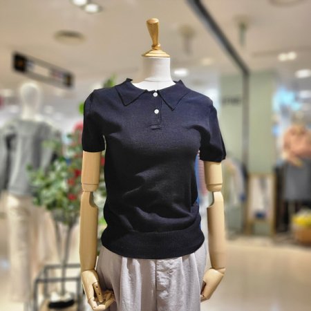 카라넥반팔시보리니트