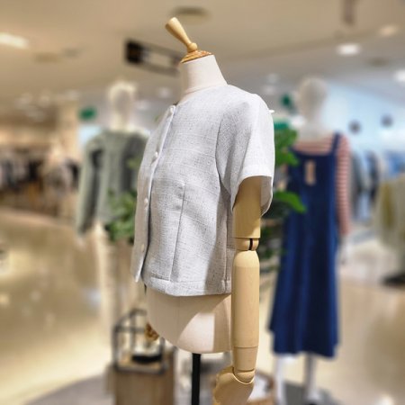 트위드펄반팔자켓