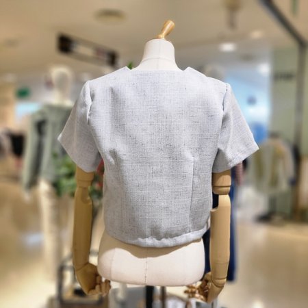 트위드펄반팔자켓