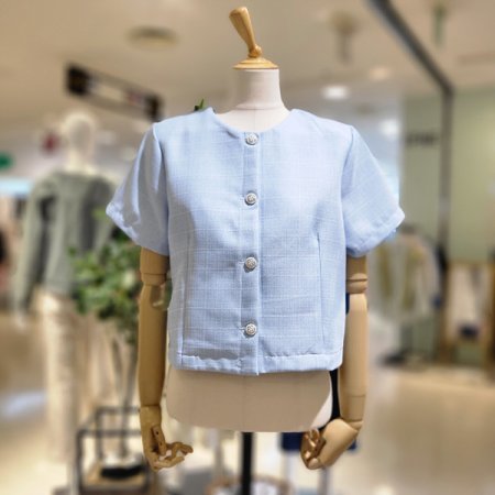 트위드펄반팔자켓